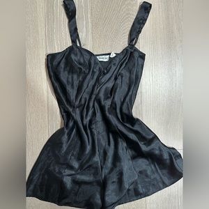 S/M black slip romper